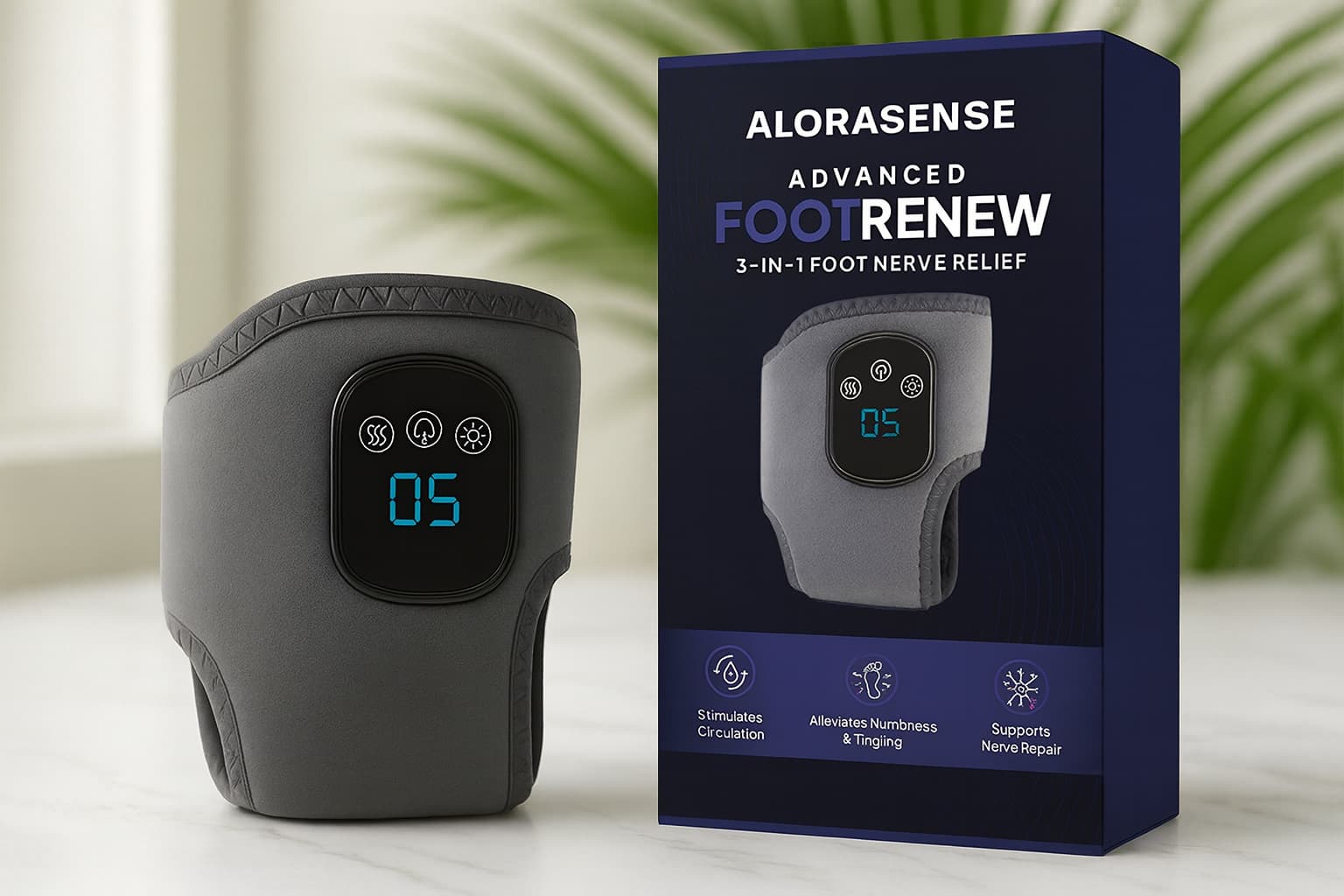 Smiling doctor or spokesperson in white lab coat holding two AloraSense devices, one in each hand